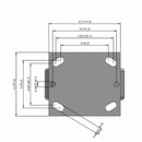 5"x2" Cast Iron Wheel Rigid Caster