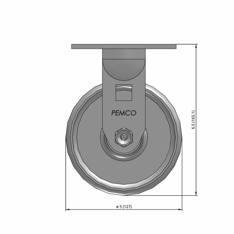 5"x2" Cast Iron Wheel Rigid Caster