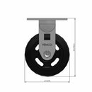 5"x2" Rubber-on-Iron Wheel Rigid Caster