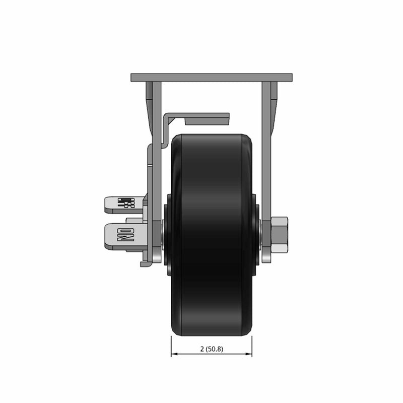 5"x2" Phenolic Wheel Side Locking Rigid Caster