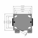 5"x2" Phenolic Wheel Side Locking Rigid Caster