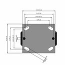 5"x2" Phenolic Wheel Rigid Caster