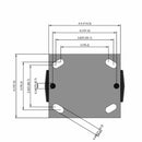 5"x2" Polypropylene Wheel Rigid Caster