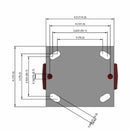 5"x2" TPU Wheel Rigid Caster