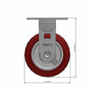 5"x2" TPU Wheel Rigid Caster