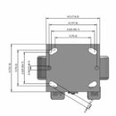 6"x2" Cast Iron Wheel Side Locking Rigid Caster