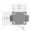 6"x2" Cast Iron Wheel Rigid Caster