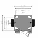 6"x2" Phenolic Wheel Side Locking Rigid Caster
