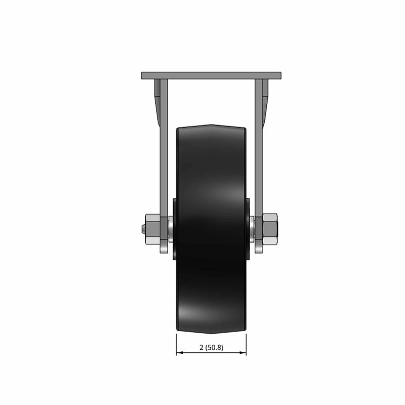6"x2" Polypropylene Wheel Rigid Caster