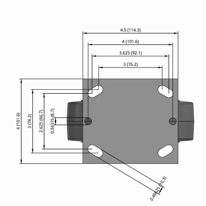 6"x2" TPR Wheel Rigid Caster