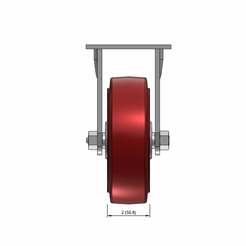 6"x2" TPU Wheel Rigid Caster