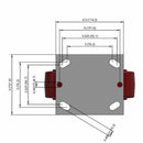6"x2" TPU Wheel Rigid Caster