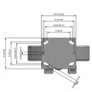 8"x2" Cast Iron Wheel Side Locking Rigid Caster