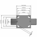 8"x2" Cast Iron Wheel Rigid Caster