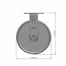 8"x2" Cast Iron Wheel Rigid Caster