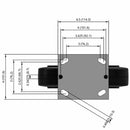 8"x2" Rubber-on-Iron Wheel Rigid Caster