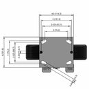 8"x2" Phenolic Wheel Side Locking Rigid Caster