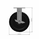 8"x2" Phenolic Wheel Side Locking Rigid Caster