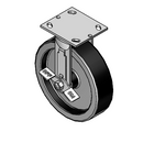 8"x2" Polypropylene HD Delrin Bearing Rigid Side-Lock Caster with 4"x4.5" Plate