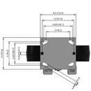 8"x2" Polypropylene Wheel Side Locking Rigid Caster