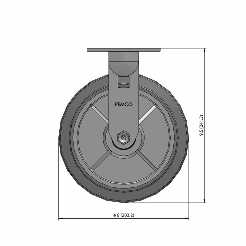 8"x2" TPR Wheel Rigid Caster