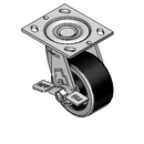 4"x2" Polypropylene HD Delrin Bearing Side-Lock Caster with 4"x4.5" Plate