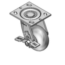 4"x2" Thermo-Rubber (Donut) Precision Ball Bearing Side-Lock Caster with 4"x4.5" Plate