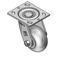 4"x2" Thermo-Rubber (Donut) Delrin Bearing Caster with 4"x4.5" Plate