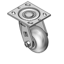 4"x2" Thermo-Rubber (Donut) Roller Bearing Caster with 4"x4.5" Plate