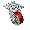 4"x2" Thermo-Urethane Precision Ball Bearing Caster with 4"x4.5" Plate