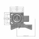 5"x2" Cast Iron Wheel Side CAM Locking Swivel Caster