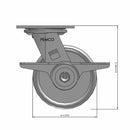 5"x2" Cast Iron Wheel Side CAM Locking Swivel Caster
