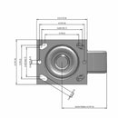 5"x2" Cast Iron Wheel Swivel Caster