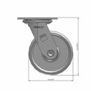 5"x2" Cast Iron Wheel Swivel Caster