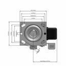 5"x2" Phenolic Wheel Side Locking Swivel Caster