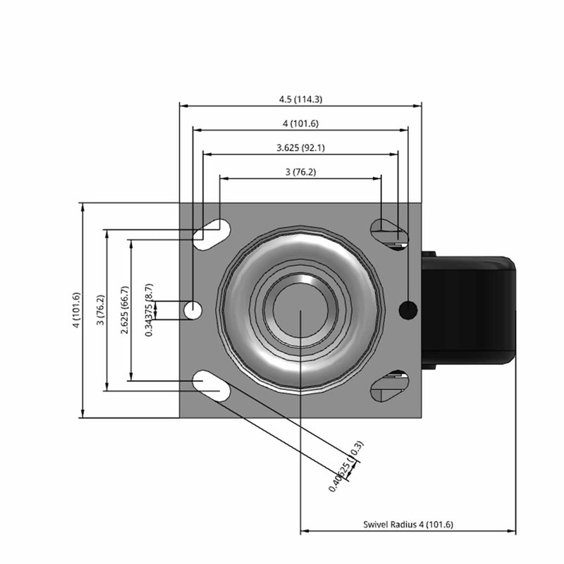 5"x2" Phenolic Wheel Swivel Caster