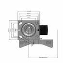 5"x2" Polypropylene Wheel Side CAM Locking Swivel Caster