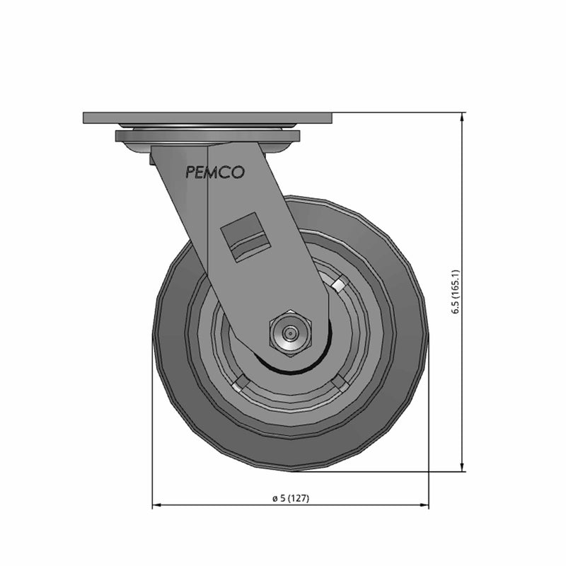 5"x2" TPR Wheel Swivel Caster