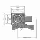 6"x2" Cast Iron Wheel Side CAM Locking Swivel Caster