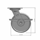 6"x2" Cast Iron Wheel Side CAM Locking Swivel Caster