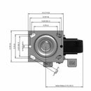 6"x2" Rubber-on-Iron Wheel Side Locking Swivel Caster