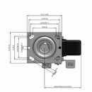 6"x2" Phenolic Wheel Side Locking Swivel Caster