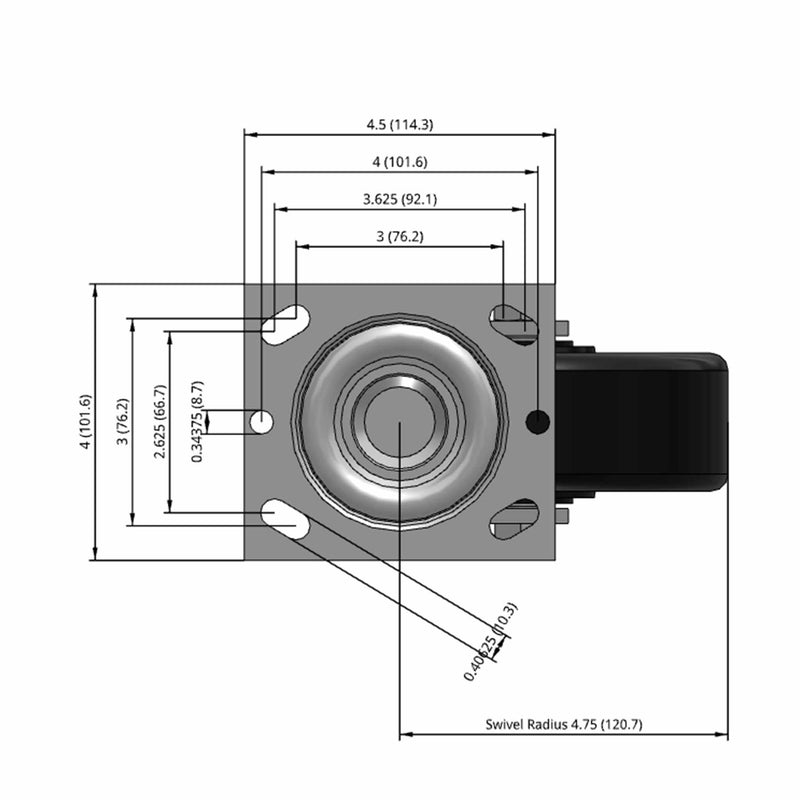 6"x2" Phenolic Wheel Swivel Caster