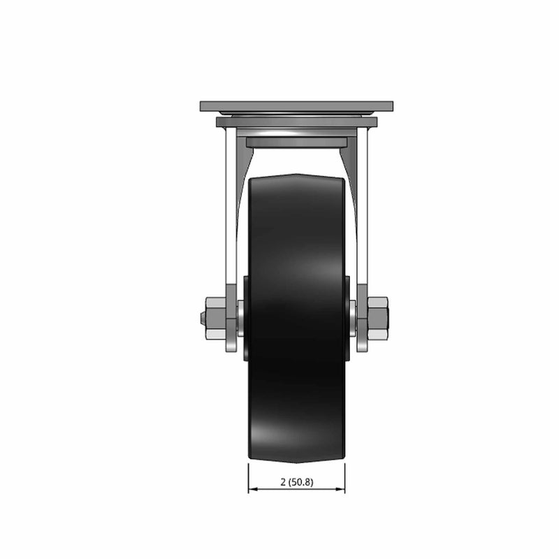 6"x2" Polypropylene Wheel Swivel Caster