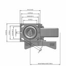 8"x2" Cast Iron Wheel Side CAM Locking Swivel Caster