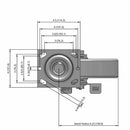 8"x2" Cast Iron Wheel Side Locking Swivel Caster