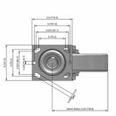 8"x2" Cast Iron Wheel Swivel Caster