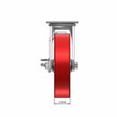 8"x2" Polyurethane-on-Iron Wheel Side Locking Swivel Caster