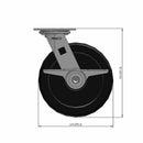 8"x2" Phenolic Wheel Side CAM Locking Swivel Caster