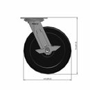8"x2" Phenolic Wheel Side Locking Swivel Caster